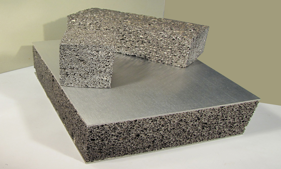 Aluminium closed cell foam and composite with metal foam core